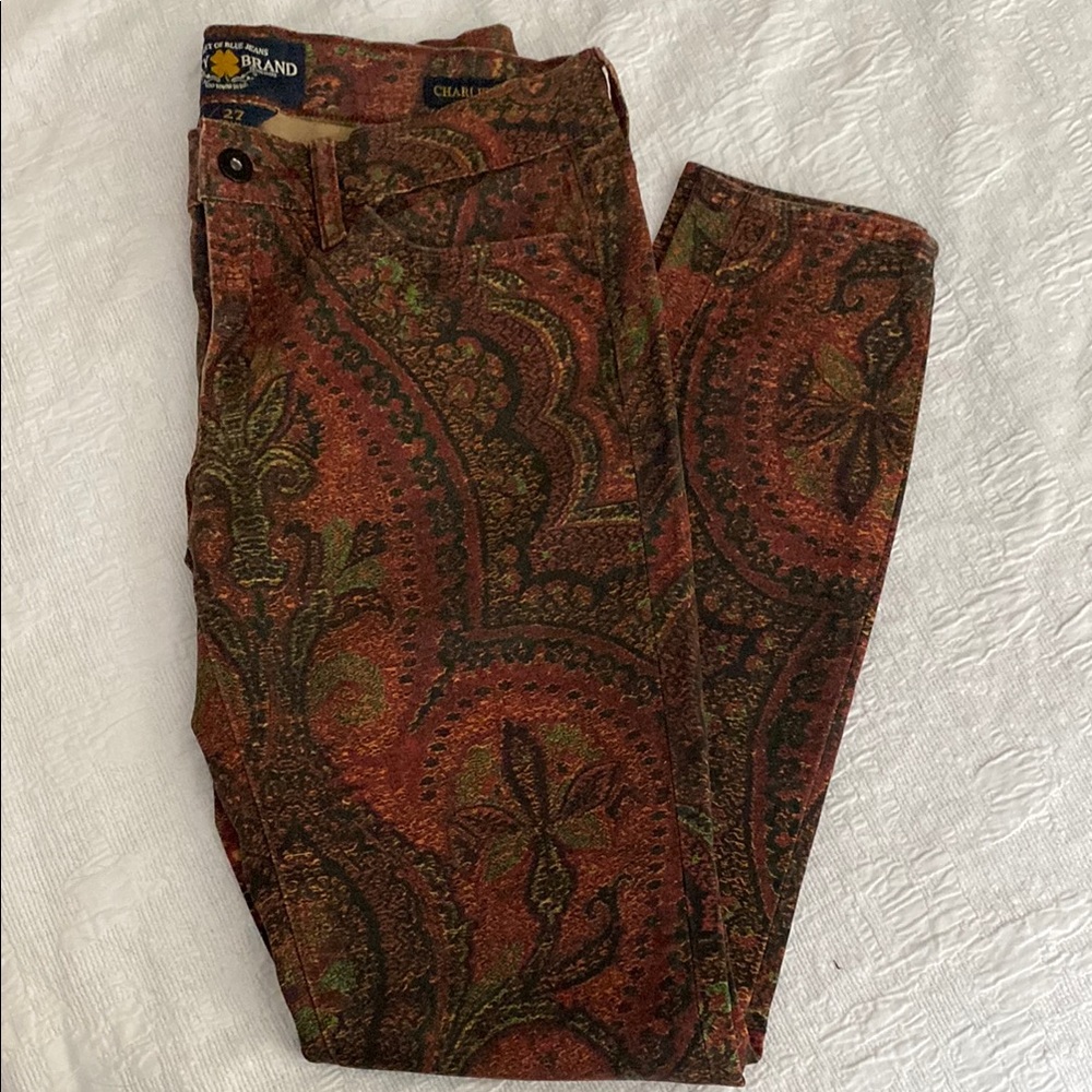 Lucky Brand paisley charlie skinny jean